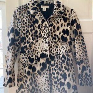 Judy Lee Cole Animal Pring Long Suit Style Jacket